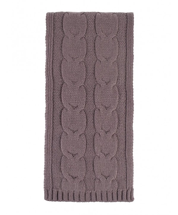 Great and British Knitwear Ladies' 100% Cashmere Cable Knit Scarf. Made in Scotland - Clay - CA12O9ASQ8I