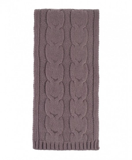 Great and British Knitwear Ladies' 100% Cashmere Cable Knit Scarf. Made in Scotland - Clay - CA12O9ASQ8I