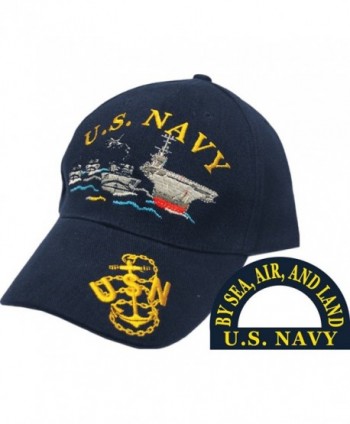 Eagle Emblems Men's US Navy Ship Fleet Embroidered Ball Cap - black - C011SRQ6MNP