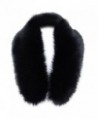 TONSEE Women's Winter Fashion Faux Fox Fur Collar Scarf Shawl Collar - Black - CD12N3CNDNH