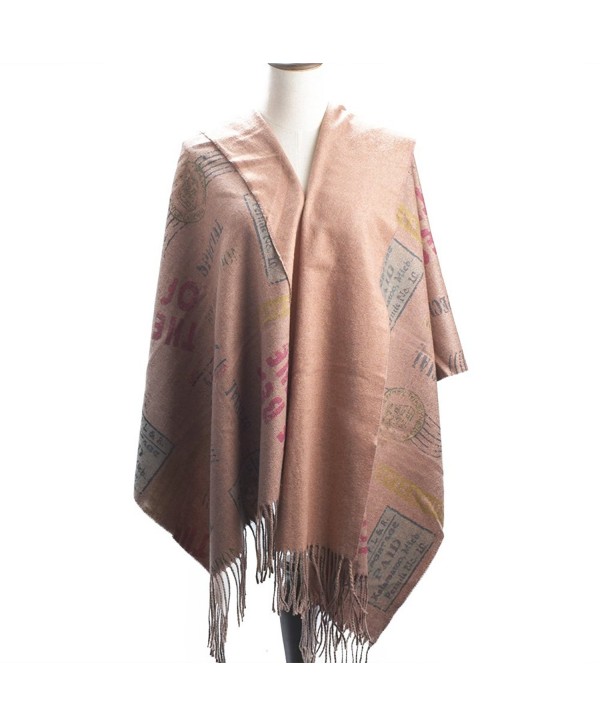 Women Large Soft Pashmina Shawls Wraps Scarf Long Cover Up Scarves 75"x26" - Reddish Brown - CI189HMT0OU