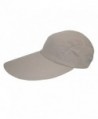 CTM Cotton Long 5 Inch Bill Visor Baseball Cap - Khaki - CB11CQDS823