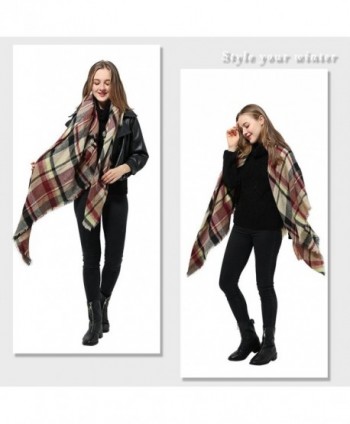 Tartan Blanket Checked Pashmina Winter in Fashion Scarves