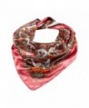 Sanwood Women's 35" Silk Like Neckerchief Square Scarf Headdress Gift - Pink - CS12D30WUDZ