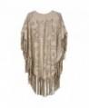 Frenshion Womens Hollow Asymmetric Fringed in Wraps & Pashminas