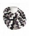 Tickled Pink Women's Oversized Zig Zag Infinity Scarf Soft Warm Winter Lightweight Shawl Wrap - Black & White - CA186AI6OC4