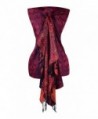 Peach Couture Pashmina Intricate Cranberry in Wraps & Pashminas