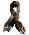 JSL Super Soft Luxurious Classic Plaid Style Cashmere Feel Winter Scarf - Grey Beige Square - CD189RYM0S5