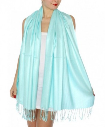 SERENITA Womens Silky Solid Pashmina in Wraps & Pashminas