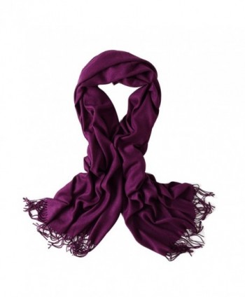 Bellonesc Cashmere Scarf Shawls for Women and Men - Purple - CX186YDR50S