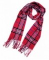 Tapp Collections Cashmere Feel Plaid and Check Tassel Ends Scarf - Cashmere Feel / Magenta - CL189974G3L