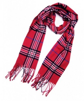 Tapp Cashmere Plaid Tassel Scarf