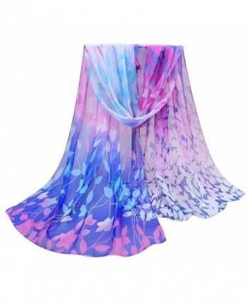 Women Autumn Winter Scarf Lady Chiffon Cotton Scarves Vovotrade - Blue - CK128N66EJP