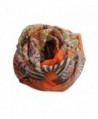 Leegor Fashion Chiffon Printed Orange in Fashion Scarves