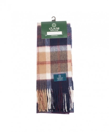 Clans Of Scotland Pure New Wool Scottish Tartan Scarf Bannockbane Navy (One Size) - C4123H40WJL