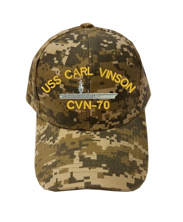 USS CARL VINSON CVN-70 Digital Camo Camouflage Military Baseball Cap Hat - C0185XQ50I0