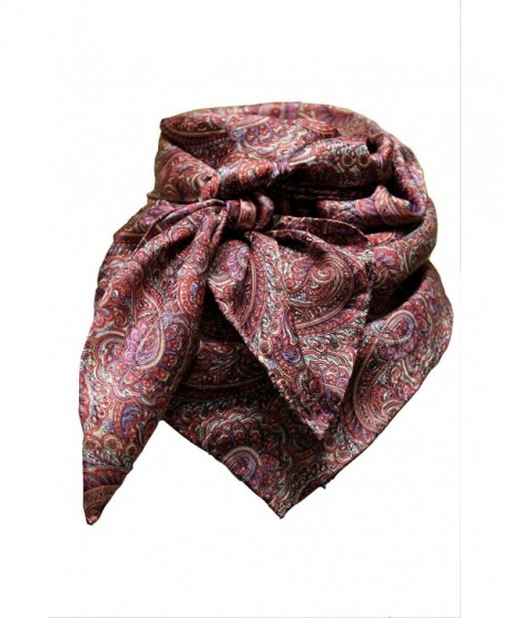 Paisley Raspberry/White Silk Wild Rag - CY12O922XDQ