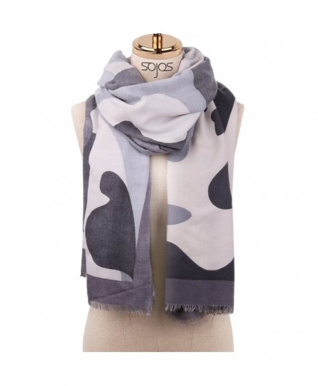 SOJOS Premium Soft Long Wool Viscose Scarves Shawl Wrap Scarf SC306 - E13 Camouflage Rock-grey - C4187CTMIZ9