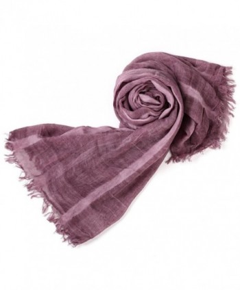 Womens Lightweight Purple Striped Summer in Fashion Scarves