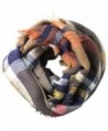 Lanzom Fashion Women Colorful Plaid Warm Scarf Lovely Winter Infinity Circle Loop Scarf - Style 4 - CL18646HYIQ
