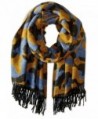 San Diego Hat Company Women's Camo Pattern Scarf with Tassell Edges - Blue - CX11XXJKX77