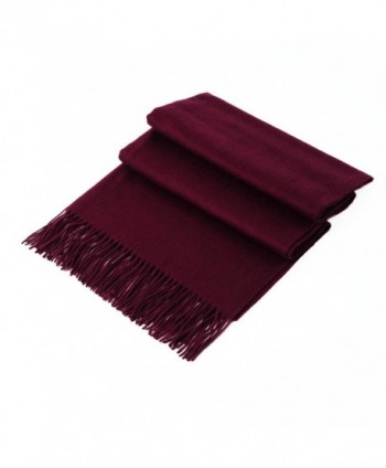 CLEARANCE Cashmere Blended Premium Burgundy in Cold Weather Scarves & Wraps