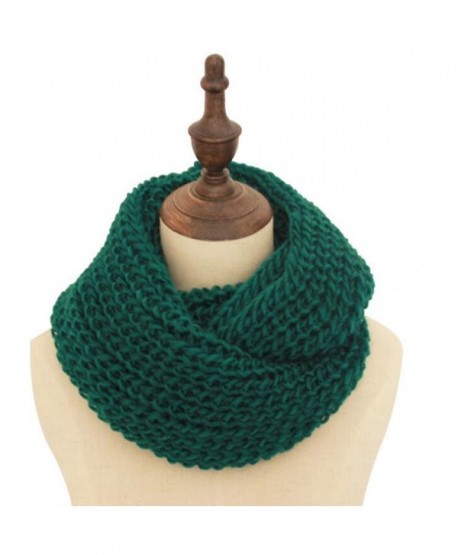 Woogwin Womens Knit Infinity Scarf Thick Soft Winter Warm Circle Loop Scarves - Forestgreens - CX12N4ZMCXC