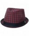 Original Penguin Men's Mini cheque Porkpie - Umbrella Red - CP12CHMB4RX