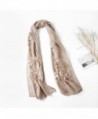 Embroidered Floral Scarves 65175cm 02 RoseBrown