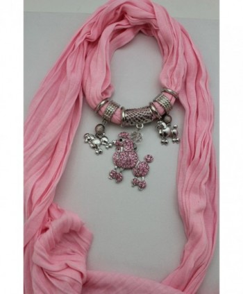 Fashion Scarf Necklace Fabric Pendant