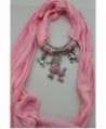 Fashion Scarf Necklace Fabric Pendant