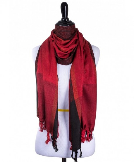 Red Black Fashion Scarf Women - CF189CLM6D0