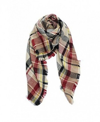 Plaid Blanket Tassels Scarf Gorgeous