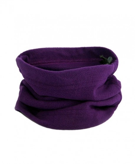 MIOIM Unisex Fleece Thermal Neck Gaiters Warmer Ski Scarf Beanie Balaclava - Purple - CY12N1MQCG3