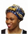 Blue and Orange African Print Ankara Modu Hat Pre-tied Head wrap - CT182T8LIDO