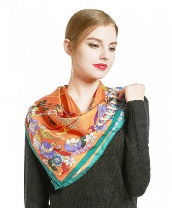 Scarf Square Scarfs Fashion Orange