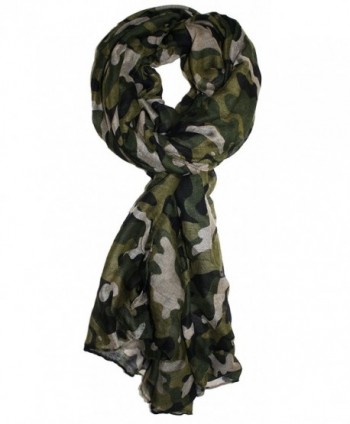 Ted and Jack - Lightweight Camouflage Print Scarf - Greens - CA186L5DOMQ