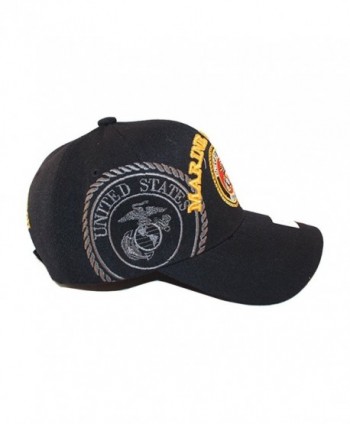 USMC Black Marine Veteran Gold in Men's Baseball Caps