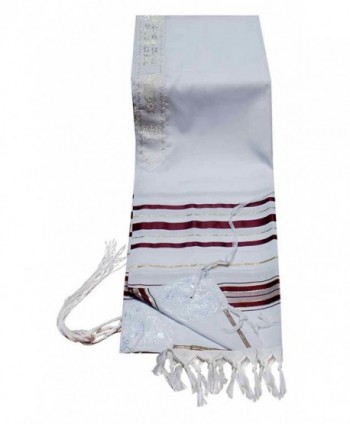 Prayer Shawls (Tallit) in Size 24" L X 72" W in Green/Gold or Maroon/Gold - CI113S8YQJT