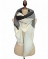 Women's Square Plaid Scarves Classic Cozy Tartan Blanket Wraps Shawls - Clolr3 - CZ182L05LD8