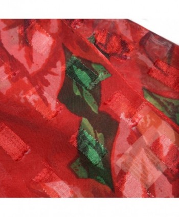 Holiday Christmas Floral Oblong Poinsettia in Fashion Scarves