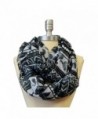 SCARF_TRADINGINC Light Weight All Season Printed Infinity Scarf - Black White - C011NLBIS9H