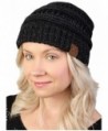 H 6800 06 Marled Ribbed Beanie Black in Cold Weather Scarves & Wraps