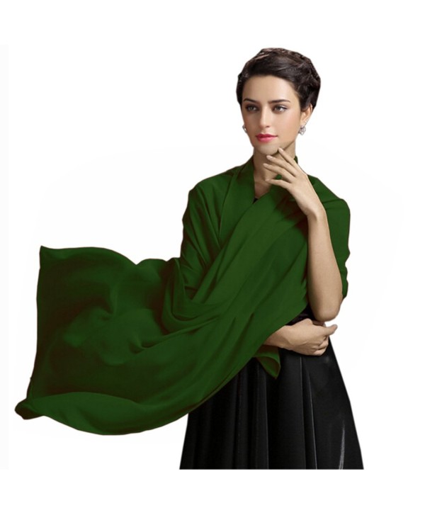 Sarahbridal Womens Chiffon Bridal Evening Prom Shawls Scarves S17022 - Dark Green - CT183LHG0LK