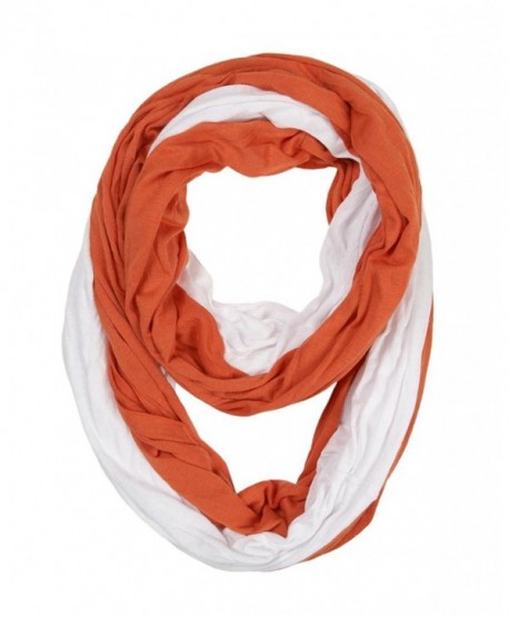 Game Day (College Pro High School Team) Infinity Circle Scarf - Orange & White - CD11TQ3YZ2X