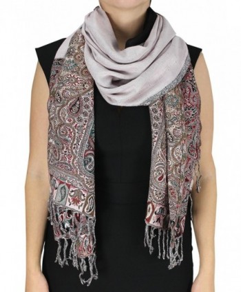 Peach Couture Paisley Reversible Pashmina