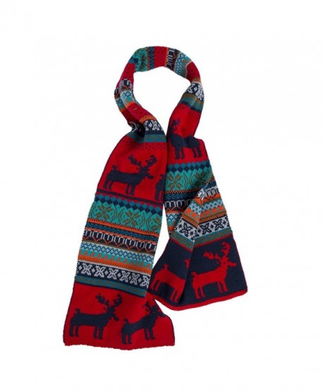Christmas Printed Scarf Double Side Wrap Scarves Polyester Cashmere Wool Warm Shawl for Winter - 2 - CP187K7N9EL