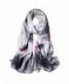 STORY OF SHANGHAI Womens Luxury Silk Satin Scarf Ladies Floral Shawl Wraps - 6 - CE186QC600D