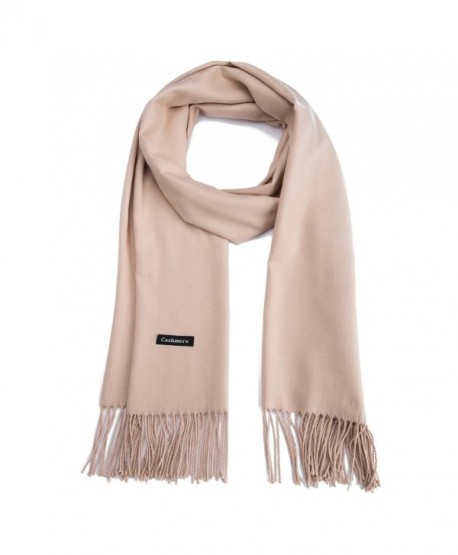 Premium Large Cashmere Scarf - Pashima Shawls And Wraps for Women in Fall & Winter - Khaki - CE1888HA2ZE