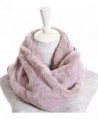 Plush Infinity Scarves For Women Girls Fleece Neck Warmers Circle Loop Scarf - Beige - CC188TYUKMA